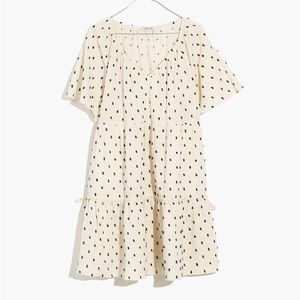 Cotton-Linen Lorelei Mini Dress in Clip Dot